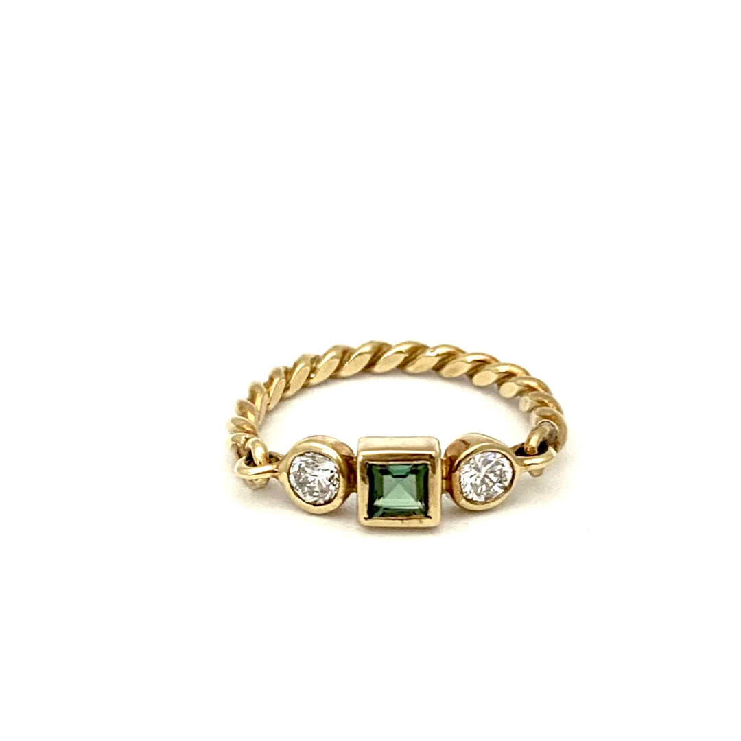 Bella Ring with green Tourmaline