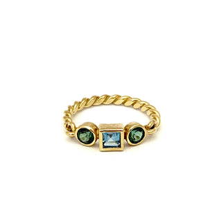 Bella ring with aqua marine