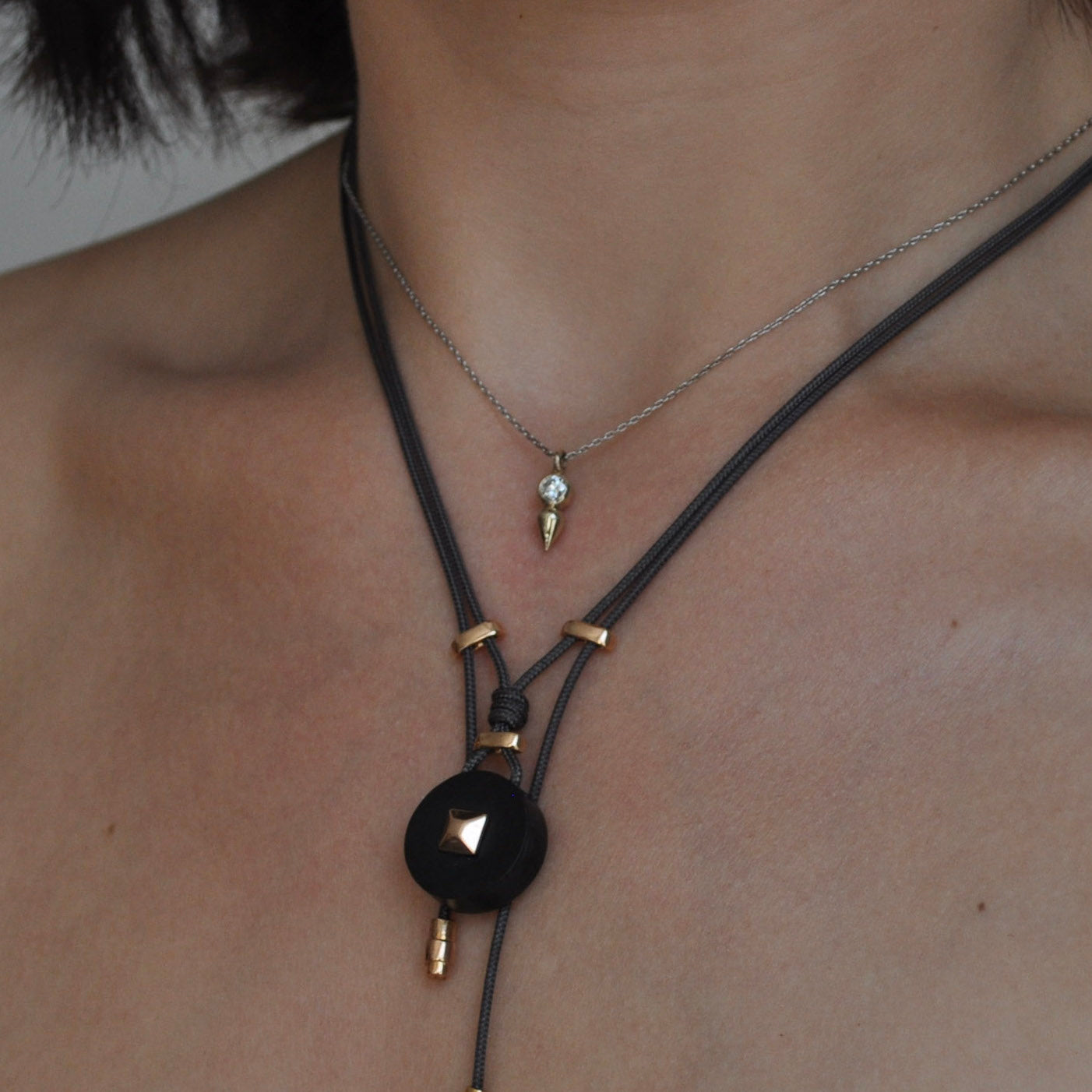 Coco horn pendant rose gold
